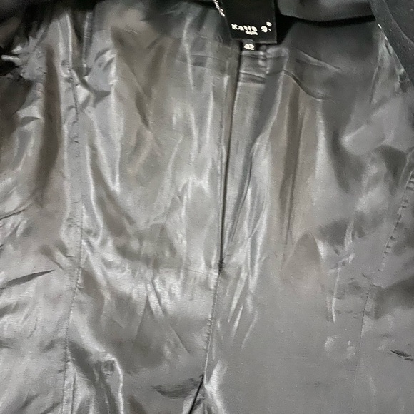 Wool trench jacket black Katia G - Picture 5 of 6